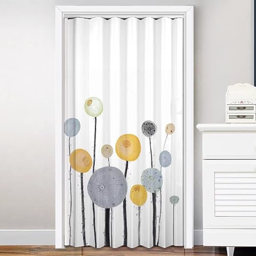 Porte Accordéon Interieur Porte Coulissante Accordéon Intérieure, Porte Pliante Romantique en Plastique PVC pour Chambre de Fille, Chambre à Coucher, Porte Alternative pour Porte D'entrée, Modèle Pers