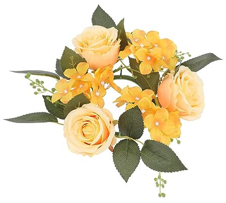 SHOWERORO Rose Blume Girlande Kranz Simulation Blume Für Hochzeit Party Weihnachten Decor