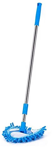 Mopa triangular extensible de microfibra con rotación de 180 grados, fácil de usar, para el hogar, baño, cocina, techo y limpieza de suelos, mopa húmeda y seca, multifuncional