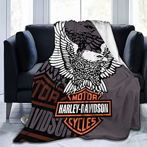 Coperta per gli amanti della moto, super morbida ed elegante, in flanella per tutte le stagioni, per soggiorno, camera da letto, letto, divano, viaggi, campeggio, 127 x 101 cm
