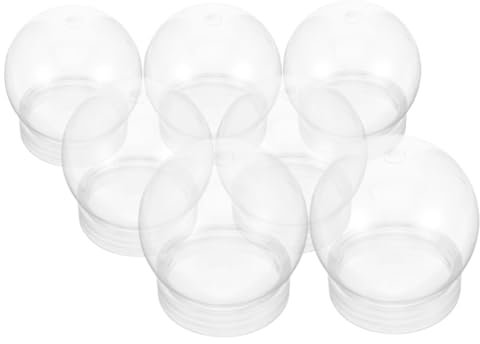 TOPPERFUN 7stücke DIY Schneekugel Bastelset Mit Schraubverschluss Transparente Kunststoffkugel Zum Selbermachen Für Weihnachts Und Halloween-Dekorationen