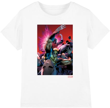 Marvel Boy's X-Men Wolverine Nightcrawler Cover Unisex Kids T Shirt T-Shirt