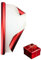 Mattglanz Geschenkpapier,Mattes Geschenkpapier Metallisch Geschenkpapierrolle für Weihnachten, Geburtstage, Ostern und alle festlichen Anlässe (Rot, 43cm*10m)