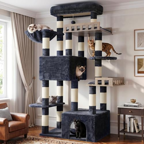 Gitelsnour Maine Coon Cat Tree, Heavy Duty Cat Tower for 20 lbs+, GCT033G
