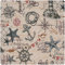 VBS Marktplatz Gobelin-Stoff Costa Marino Motivstoff 140 cm breit Meterware,Frühjahrsmotiv, Dekostoff, Scrapbooking, Basteln