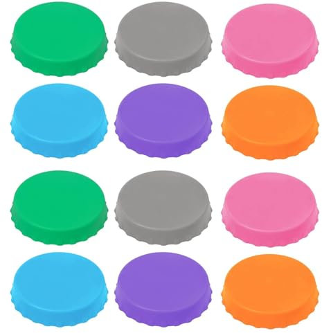 12 PCS Can Lids For Fizzy Drinks, Silicone Soda Can Lids Reusable Can Covers for Drinks Cans, Tin Cans Covers Lid for Soda, Beer, Energy Drink, Cola, Sparkling Water For Fits Standard Size Cans
