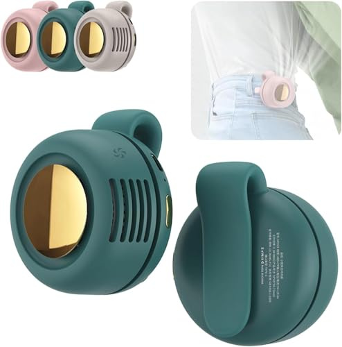 Ziswin Tragbarer Clip Lüfter, Zum Aufhängen Usb Aufladung Geringer Lärm Und Starker Wind Geeignets Für Outdoor Büro Schlafzimmer Und Reisen Usw (Grün)