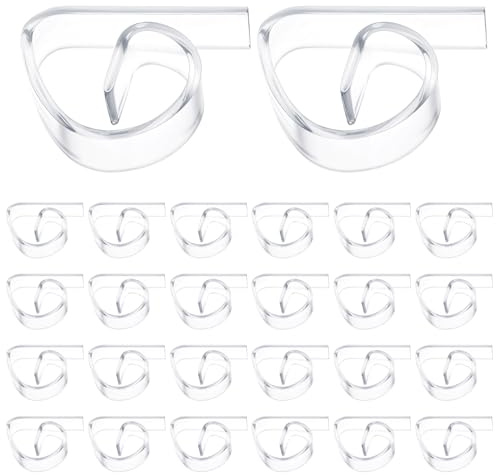 Nogeqi 24 Stück Transparent Tischdeckenklammern Outdoor, Kunststoff Tischtuchklammern, Tischklammern Für Gartentische Hochzeit, Picknick, Gartenparty Und Restaurant