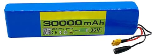 36V 30Ah Batteria Al Litio Ebike Batteria E-Fscooter Con BMS 36V 10S3P Batteria Bici Elettrica Con 42V 2A Caricatore Per 0-800W Bici Elettrica Scooter Motore 36V30AH,XT60