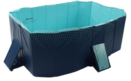 ZJchao Piscina para Niños Plegables para Niños Piscina para Niños Pun Bola de Juego Grande 48 '' PVC de Plástico Duro Portátil para Mascotas Familiar (1,6 m/63 Pulgadas)
