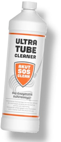 Akut SOS Clean ULTRA TUBE CLEANER Bio Enzym Rohrreiniger | biologisch abbaubarer Rohrreiniger | BIO Rohrreiniger | Bio Reiniger mit Mikroorganismen zertetzt Fette & Öle 1L