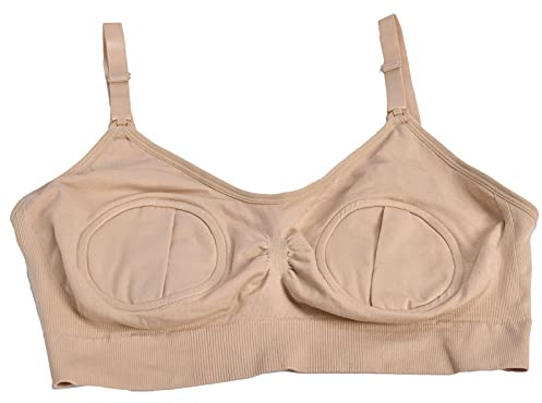 Hztyyier Drahtloser Still-BH, Praktischer Freihändiger Pump-BH, Feuchtigkeitsaufnahme, Still-BH für Bequemes Tragen, S, M, L, XL (S)