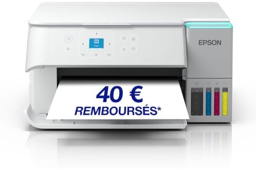 Epson EcoTank ET-2956 Weißer A4-Multifunktionsdrucker mit Wi-Fi & AirPrint Tintentank, Scannen, Kopieren & Duplexdruck, bis zu 3 Jahre Tinte im Lieferumfang enthalten