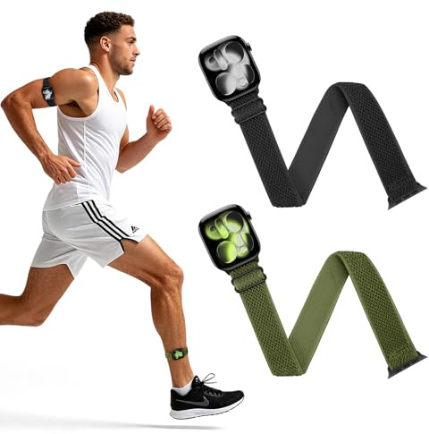 WNIPH Elastic Arm/Ankle/Bicep Straps Compatible with Apple Watch Strap 38mm 40mm 41mm 42mm (Series 11 10) for Women Men,Band Replacement Strap for iWatch Series 11 10 9 8 7 6 5 4 3 SE 3 2 1