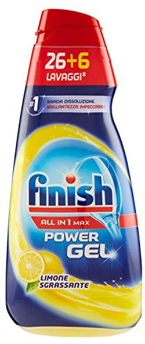 Finish All in 1 Max Powergel Lessive lave-vaisselle, citron, 650 ml