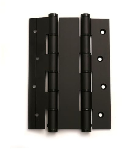 Bisagra con muelle de doble acción de 180 mm. Para puertas vaivén. Color NEGRO. Estuche de 2 unidades.