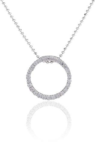 SIF Jakobs Damen-Ketten mit Anhänger 925 Sterlingsilber SJ-P3120-CZ/45