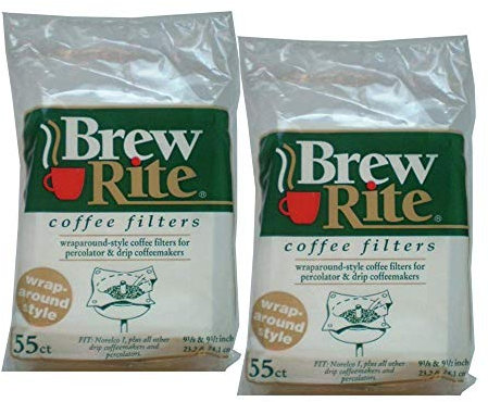 Brew Rite Wrap Around Percolator Coffee Filter 55 Ct (Pack of 2)