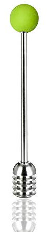 SONGZIMING Stainless Steel Honey Dipper Stick 6.3 Inch, Minimalist Honey Wand Server for Honey Pot Dispense, Wedding Party Favors, Baby Shower (Green)