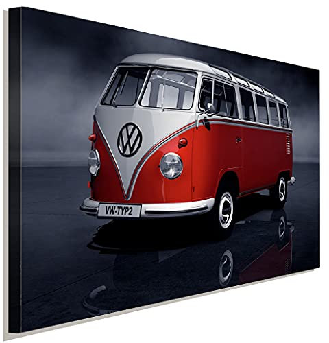 AK ART Type 2 Bulli Leinwandbild Kunstdruck Mehrfarbig Wandbild Wanddeko XXL (75 x 50 cm)