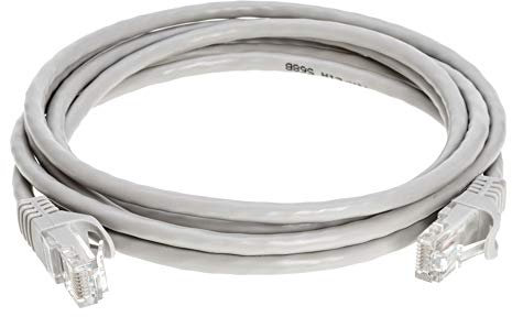Cat6 1M Network Ethernet Patch Cable, 550Mhz Internet Wire, Compatible with PC, Laptop, Modem, Router, TVs, Printer Cord, Consoles for Home and Office, Gray