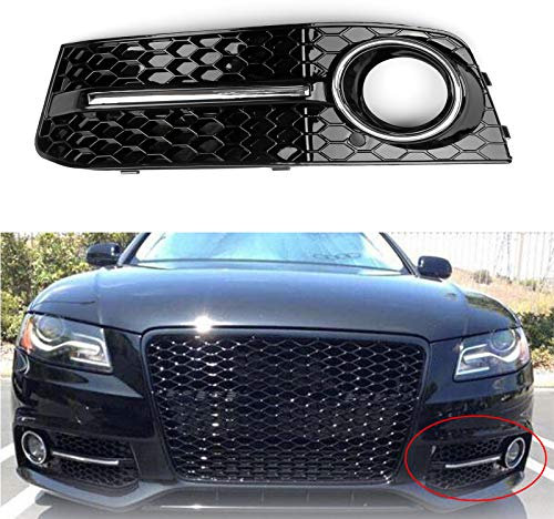 Bruce & Shark Kühlergrille Lh + Rh Chrom Honig Kamm Nebelscheinwerfer Abdeckung Kühlergrill Grills Fit für Au-di A4 B8 2009-2011