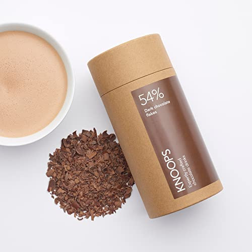 Knoops Luxury Hot Chocolate Flakes, 54% Dark Chocolate, Luxury Hot Cocoa, Vegan Treat with All Natural Ingredients | 250g (approx 7 servings)