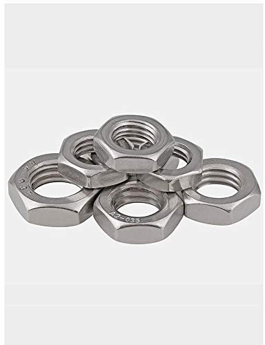 Edelstahl 304, dünne Sechskantmutter mit feinem Gewinde, M27M30M33M36M39M42M45M48M52 * 1,5 * 2 * 3 * 4, (1 Stück)-M52 * 4,0 Dicke 26 mm