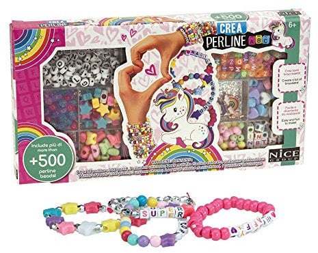 Nice Group-Perline ABC 500 Unicorn Magic 500-Perline a Tema Unicorno-87001, Multicolore, 87001