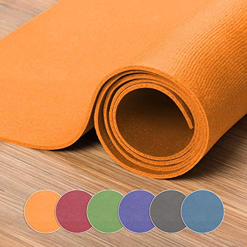 XXL Yogamatte 160x200cm Orange, schadstofffreie Yogamatte, besonders groß und breit, ÖKO-Tex 100 zertifiziert und rutschfest