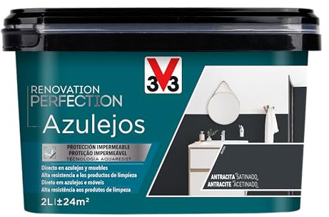 V33 Esmalte Renovation Perfection Azulejos Antracita Satinado 2L