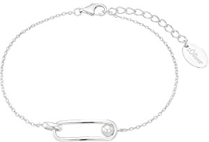 s.Oliver Armband 925 Sterling Silber Damen Armschmuck, 17+3 cm, Silber, Kommt in Schmuck Geschenk Box, 2033873