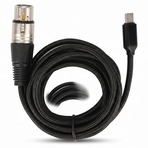 XLR auf USB C Kabel, Typ C auf XLR Mikrofon Adapterkabel, Typ C auf XLR Buchse Adapterkabel für Smartphones, Tablets, Laptops ()