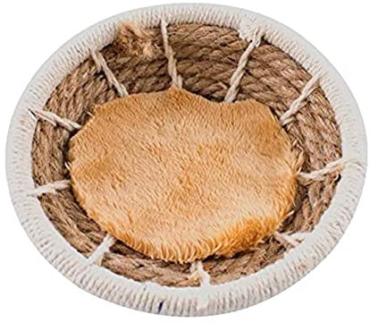 Labstandard Brutnest Vögel Bett aus Hanf Baumwollseil für Nymphensittiche Kanarienvögel Finken Rosenköpfchen Kleine Papageien Nistkasten Handarbeit Zuchtnest Winter Warm mit Weichen Kissen