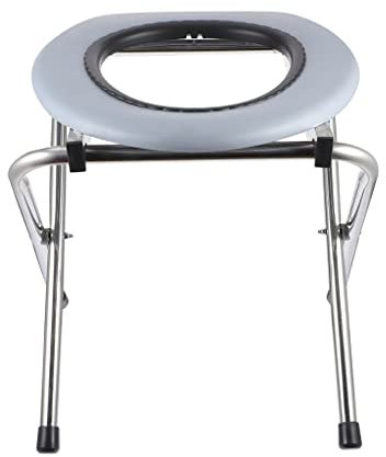 ZYMEN Foldable Bathroom Toilet Chair Portable Stool Potty for the Old Outdoor Camping Hiking Travel Commemoration Day