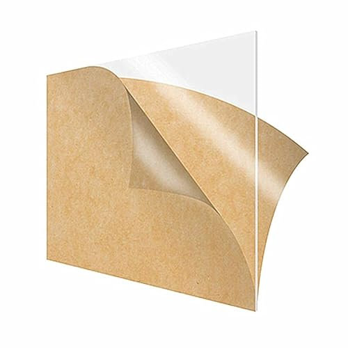 Jyving 1 Tablero Acrílico Transparente de Plexiglás, Hoja de Plástico Orgánico, Espesor 2 mm, Metacrilato de Vidrio