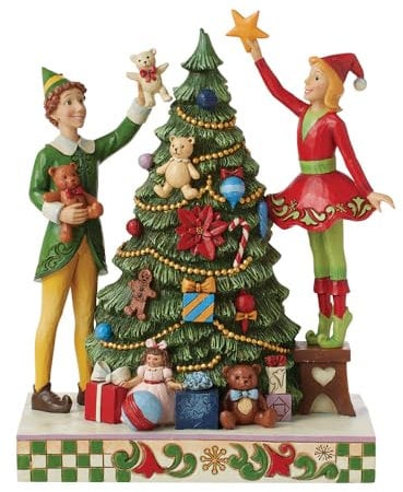 Elf by Jim Shore Treat Every Day Like Christmas (Buddy with Jovie Decorating Tree) Figurine