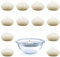 pajoma® XL Schwimmkerzen 12 Stück, Creme - unbeduftete Wasserkerzen | 80g Wachsgewicht, ca. 8 Std. Brenndauer, 69 x 38 mm | Poolkerzen Teelichter-Kerze