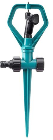 MKNZOME Aspersor de jardín, Rociador Automático de Agua para Césped, Rotación de 360 Grados, Gran Cobertura, Sistema de Riego Circular para Patio Plantas Flores Verduras Niños Tiempo de Juego