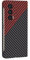 COQUE-für Honor Magic V2 Hülle, Flip Carbon Fiber Series Handyhülle Honor Magic V2(rot)