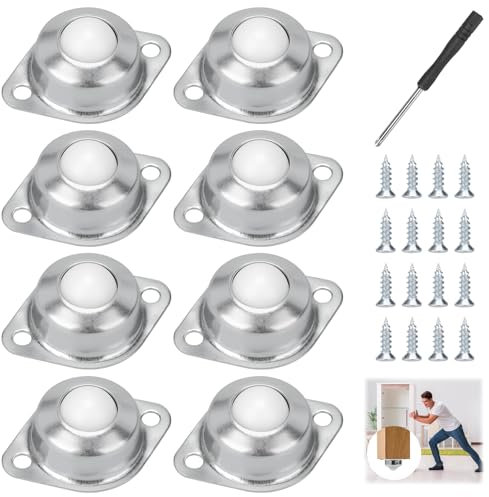 8 Stück Kugelrollen Nylon Kugelrollen Kugellager Kugelrollen für Möbel, kleine Rollen für Möbel mini Rollen für Möbel klein, Küchengeräte, Transportvorrichtung