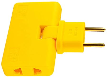 Presa adattatore, convertitore adattatore - Presa con rotazione di 180°,Convertitore di uscita 3 in 1, convertitore adattatore a 2 poli, presa portatile per scuola, casa