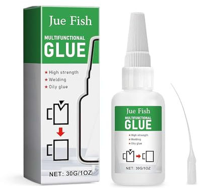 Generic Jue Fish Glue - Welding High-strength Oily Glue, Universal Super Glue Gel, Repairs Last Long Time for Metal, Plastic, Wood, Ceramics, Leather, 30 Gram