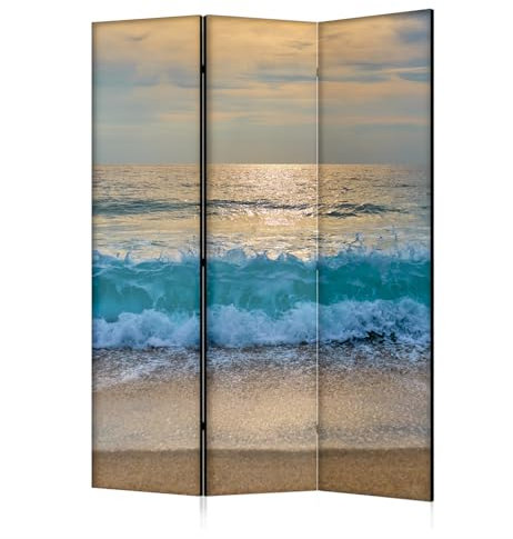 framed concept - Paravent Raumteiler Holz 135x172 cm, 3-teilig beidseitig, Sichtschutzwand