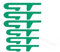 6 Pcs Car Brake Caliper Sticker Hi Temp Reflective Decal for RS Sandero(GT Green)