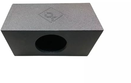 Bass Rockers BR12SVSPL 12” Single Vented SPL Subwoofer Enclosure Box, Tuff Coated Gloss Finish, 3/4” Hardwood MDF, Large Ported Design 2.5 cu ft Chamber, CNC Logo, Front Mount, Spring Terminals