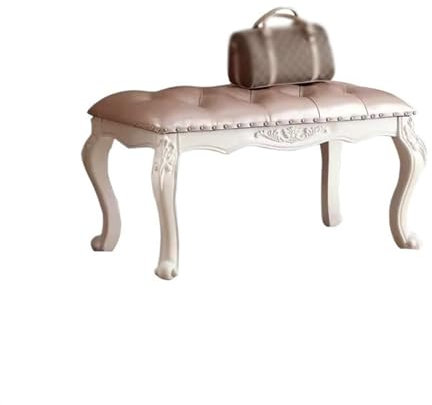 ZKALQECNF Bettbank Vintage Europäische Schlafzimmer Nachttischbank Leder Licht Luxus Nachttisch Fußhocker Sofa Hocker Haushalt Schuhbank Sitzbank Schlafzimmer