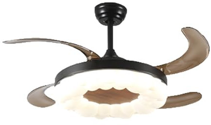 Qxmiguel Ventilador de Techo de 42 Pulgadas con Ventilador Interior de Techo de Montaje de Montaje de LED Ligero y Remoto con 4 Cuchillas de 3 Colores.