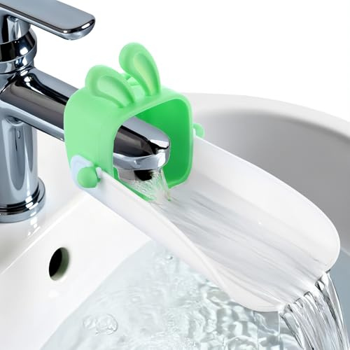 HJZHII Wasserhahn Verlängerung Kinder,Tieren Wasserhahnverlängerung für Kinder,Wasserhahn Erweiterung Aufsatz Hase Kaninchen für Babys Kinderwaschbecken Waschbecken Wasserhähne Handwäsche Kleinkinder