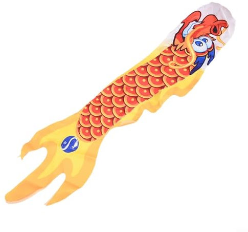 70cm Stylish Dragon Pattern Aviation Windsock Attractive Wind Sock for Enhancing Your Garden or Patio Area (orange)